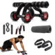 Wheel Roller & PushUp Stand Combo Abs Workout Exercise Equipment Home Gym Ab Exerciser