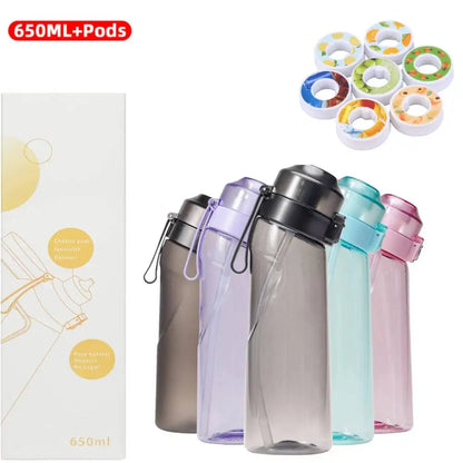 The air up water bottle with the pods