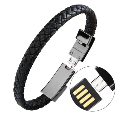 Braided Bracelet Wrist Lightning Cable Data Bracelet Charging Cord for