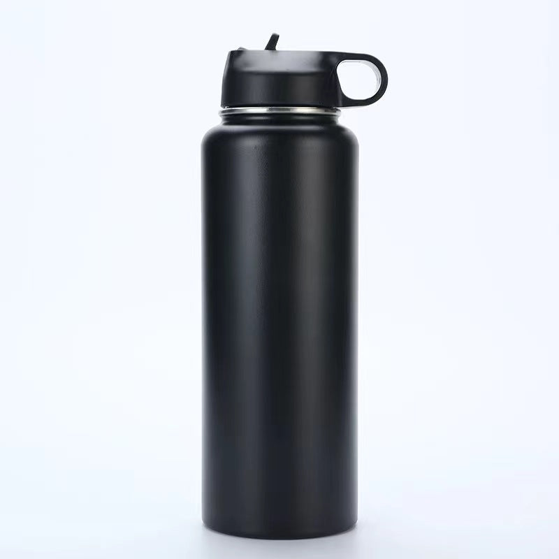 ICE COLD STAINLESS STEEL WATER BOTTLE WITH STRAW